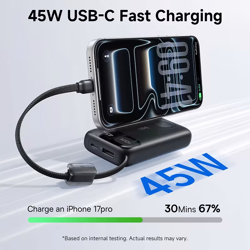 Baseus EnerFill 10000mAh Power Bank 45W with Magnetic Watch Charger Baseus EnerFill 10000mAh Power Bank 45W with Magnetic Watch Charger - Image 3