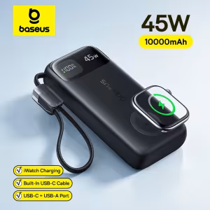 Baseus EnerFill 10000mAh Power Bank 45W with Magnetic Watch Charger