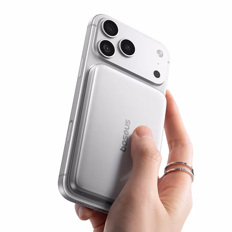 Baseus Qi2.2 Magnetic Power Bank 30W USB-C & 25W Wireless Charging 10000mAh Card-Slim NFC Battery Monitoring for iPhone Samsung Baseus Qi2.2 Magnetic Power Bank 30W USB-C & 25W Wireless Charging 10000mAh Card-Slim NFC Battery Monitoring for iPhone Samsung