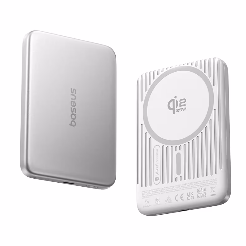 Baseus Qi2.2 Magnetic Power Bank 30W USB-C & 25W Wireless Charging 10000mAh Card-Slim NFC Battery Monitoring for iPhone Samsung Baseus Qi2.2 Magnetic Power Bank 30W USB-C & 25W Wireless Charging 10000mAh Card-Slim NFC Battery Monitoring for iPhone Samsung