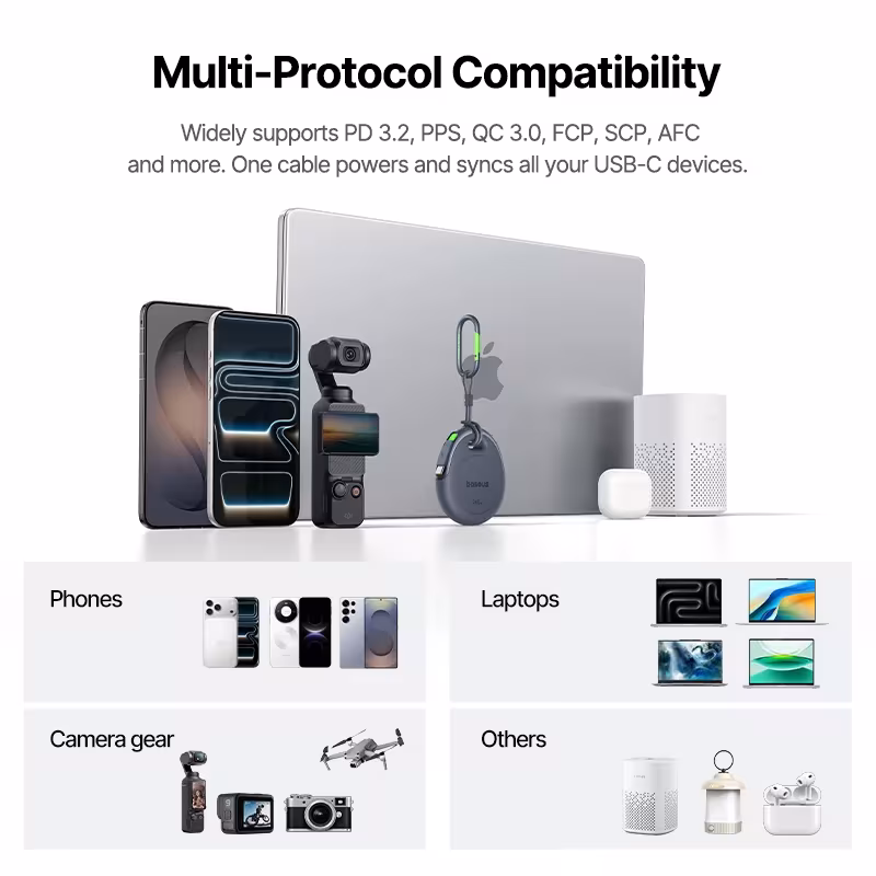 Baseus 240W One-Press Return Retractable USB-C to USB-C Fast Charging Cable for MacBook iPhone Samsung Baseus 240W One-Press Return Retractable USB-C to USB-C Fast Charging Cable for MacBook iPhone Samsung - Image 6