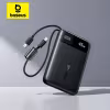 Baseus EnerFill FC11 45W 10000mAh Power Bank with Dual Built-In USB-C Cables, Digital Display