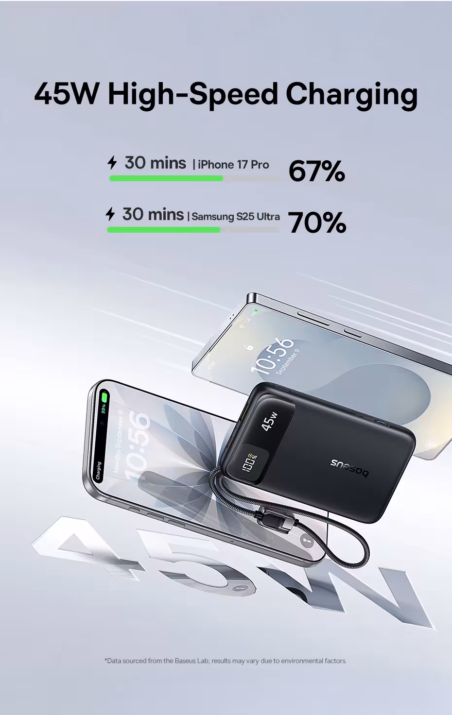 Baseus 45W Power Bank 10000mAh 20000mAh Built-In Dual USB-C Cable Fast Charging for iPhone 17 16 Pro Max Samsung S25 Xiaomi Poco Baseus 45W Power Bank 10000mAh 20000mAh Built-In Dual USB-C Cable Fast Charging for iPhone 17 16 Pro Max Samsung S25 Xiaomi Poco