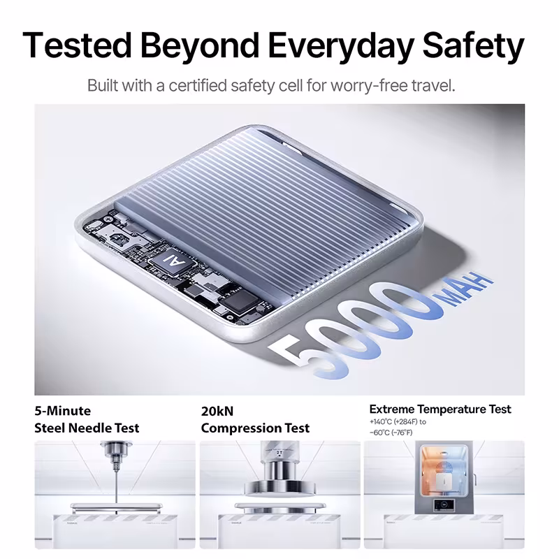 Baseus Qi2 15W Magnetic Power Bank 5000mAh 25W USB-C Slim 7.9mm Baseus Qi2 15W Magnetic Power Bank 5000mAh 25W USB-C Slim 7.9mm - Image 5
