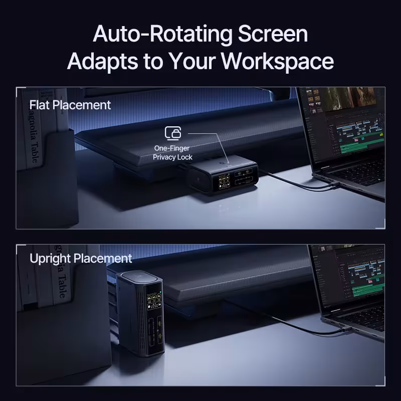 Baseus 14-in-1 USB-C Docking Station 4K@120Hz Dual Display 120W GaN PD Charger 10Gbps USB 3.2 SD/TF RJ45 Baseus 14-in-1 USB-C Docking Station 4K@120Hz Dual Display 120W GaN PD Charger 10Gbps USB 3.2 SD/TF RJ45 - Image 2
